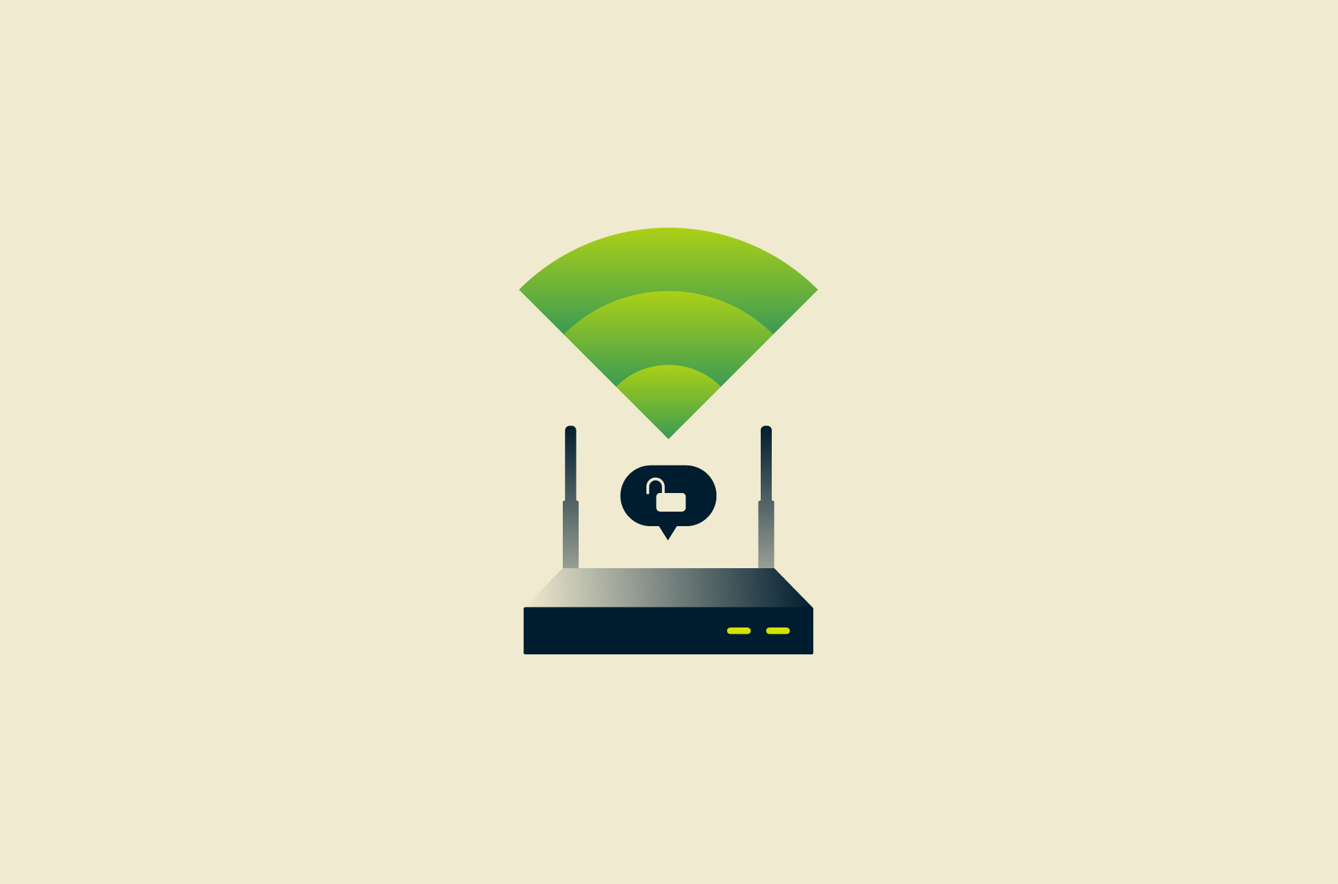 Router with a padlock.